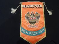 WS119 Original Vintage Cyclings 14th Milk Race Pennant 1971 Blackpool