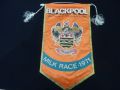 WS121 Original Vintage Cyclings 14th Milk Race Pennant 1971 Blackpool