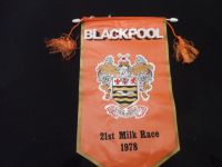 WS125 Original Vintage Cyclings 21st Milk Race Pennant 1978 Blackpool